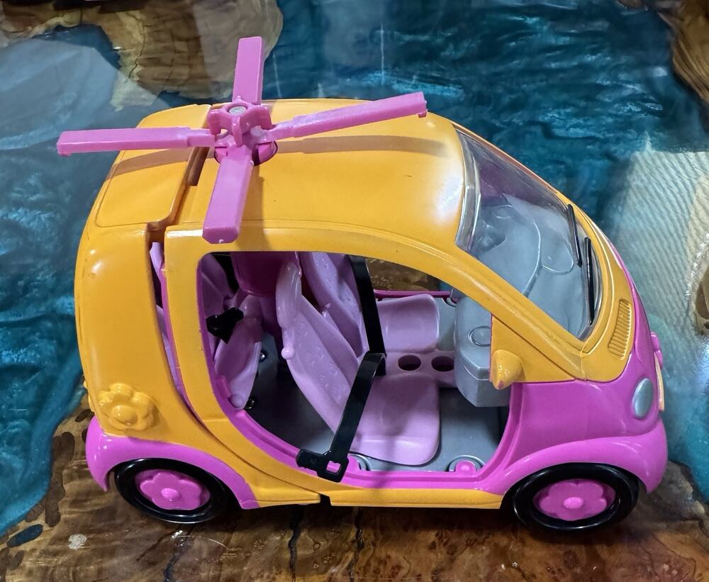 2004 Polly Pocket Heli-Car-Pter Pink Orange Car